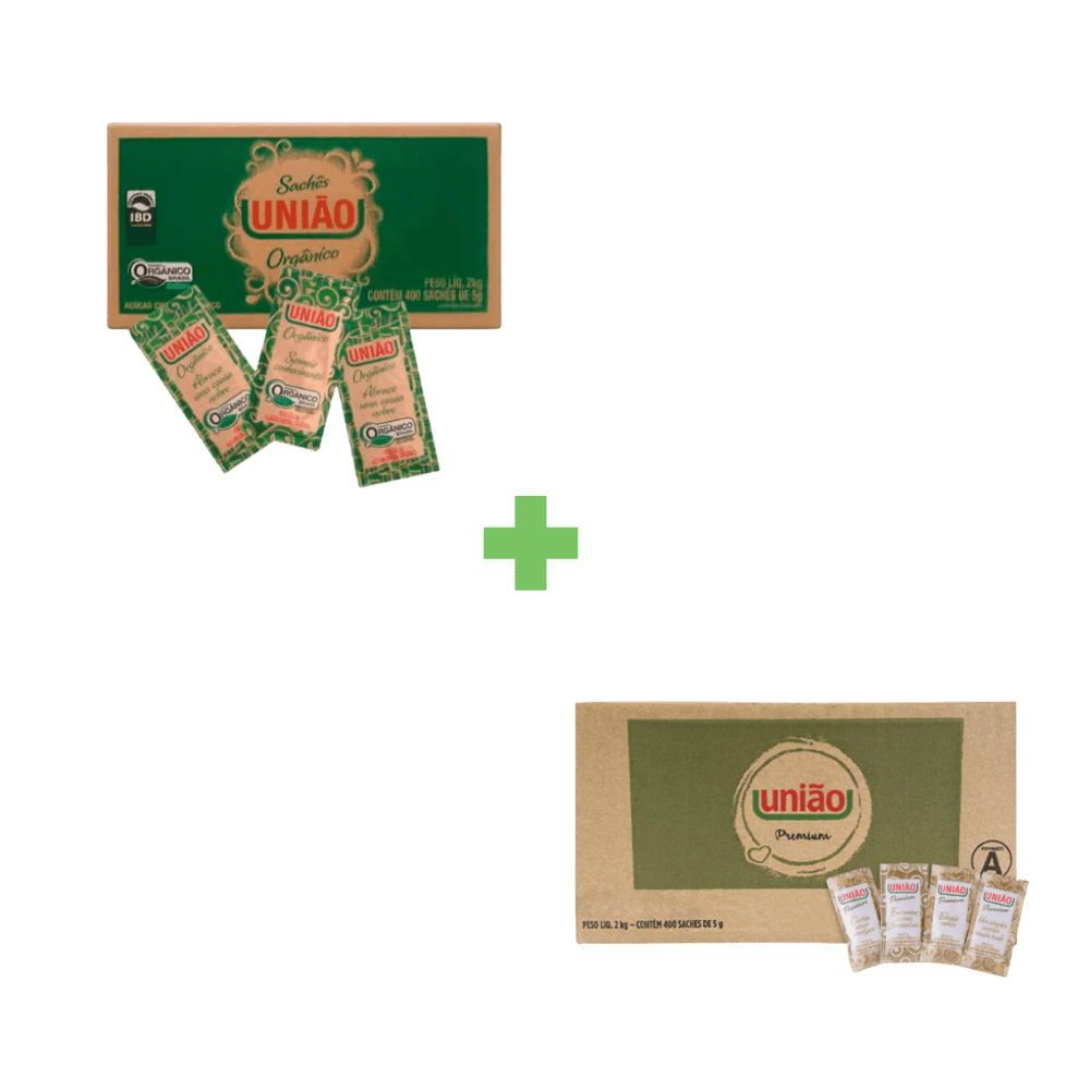 Kit Açúcar Orgânico + União Premium Sachê - e - dona