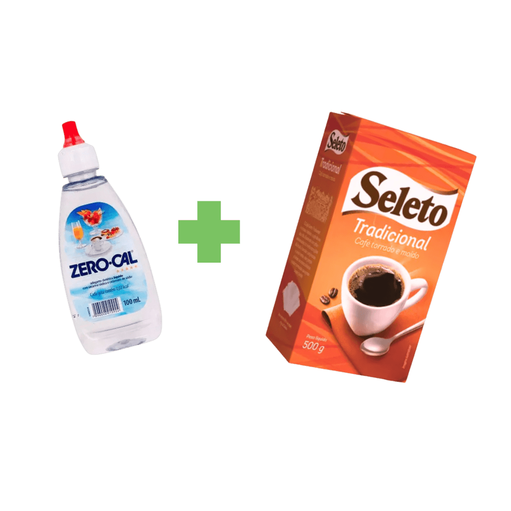 Kit Café Seleto + Adoçante 100ml Sacarina - e - dona