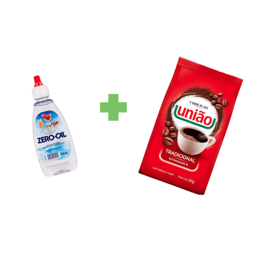 Kit Café União + Adoçante Líquido 100ml Zero Cal - e - dona