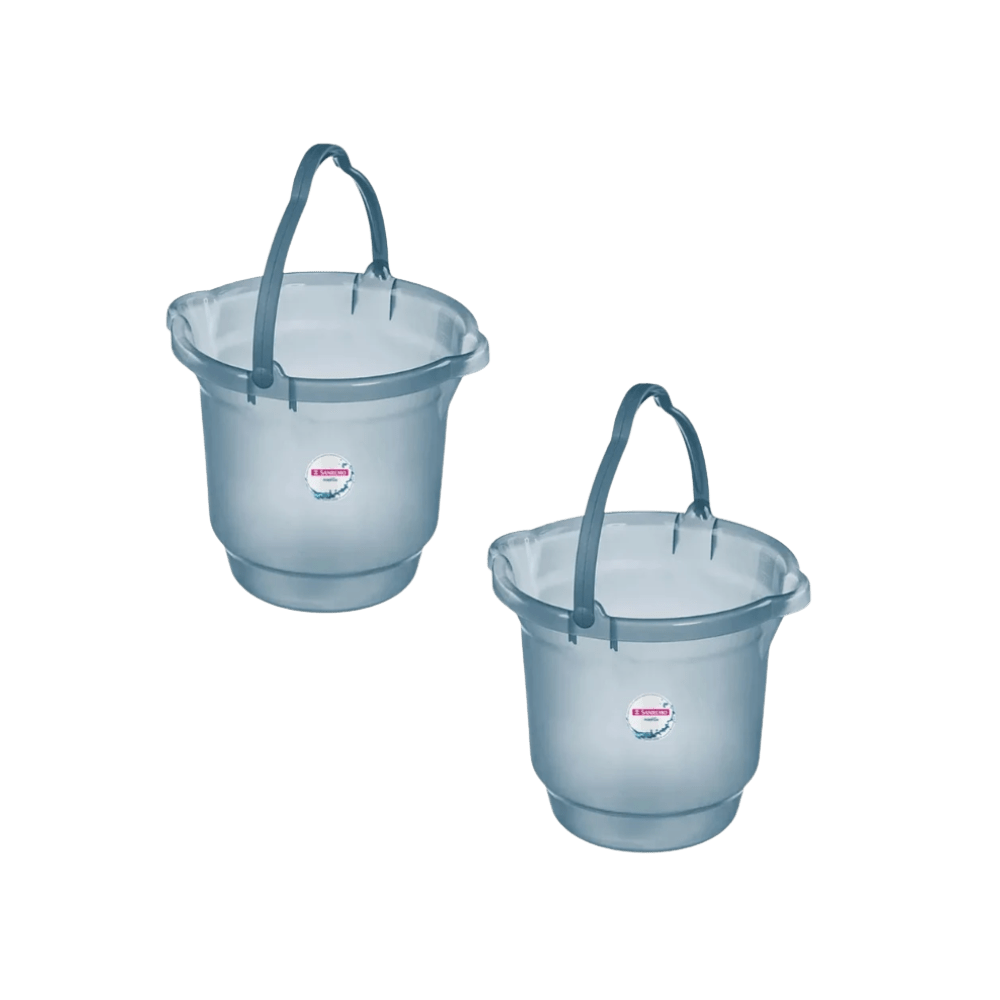 Kit com 2 Baldes 8,5L Sanremo Transluc Azul - e - dona
