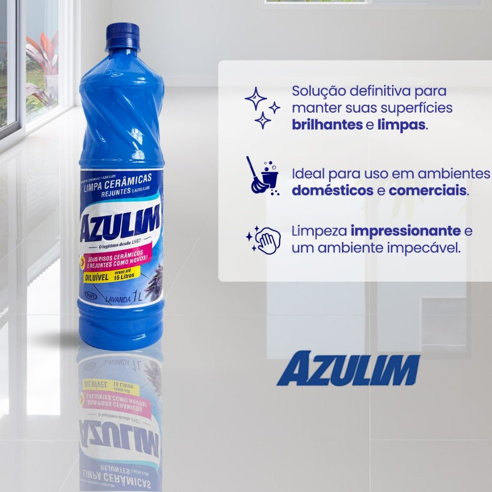 Kit com 2 Limpa Cerâmica Lavanda Azulim 1 litro - e - dona