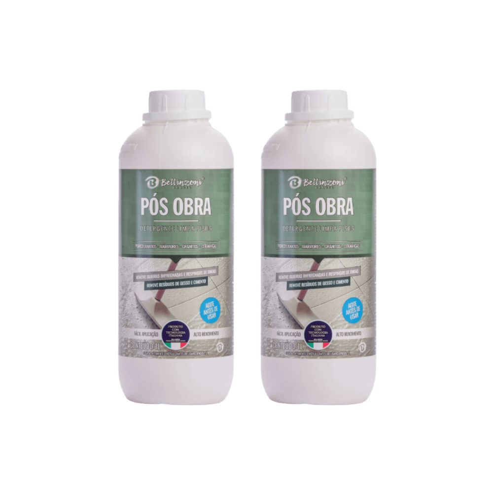 Kit com 2 Limpadores Pós - Obra 1L Bellinzoni - e - dona