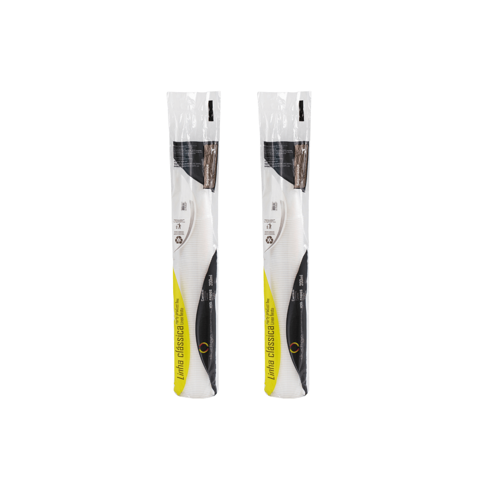 Kit com 2 Pacotes Copos 200ml Dudigo TR PS - e - dona