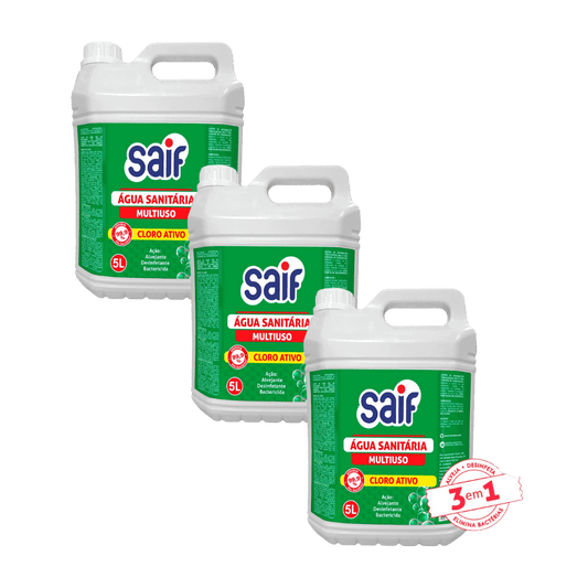 Kit com 3 Águas Sanitárias Saif 5 Litros Cada - e - dona