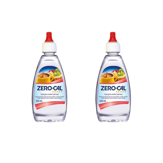 Kit de 2 Adoçantes Líquido 100 ml Zero - Cal Sacarina - e - dona