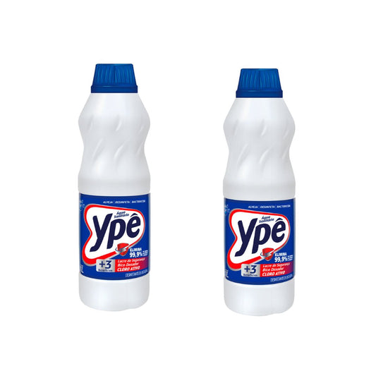 Kit de 2 Águas Sanitárias com cloro ativo Ypê 1 Litro - e - dona