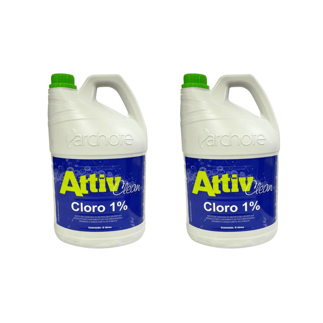 Kit de 2 Cloros 1.0% Attiv Clean Archote 5 litros - e - dona