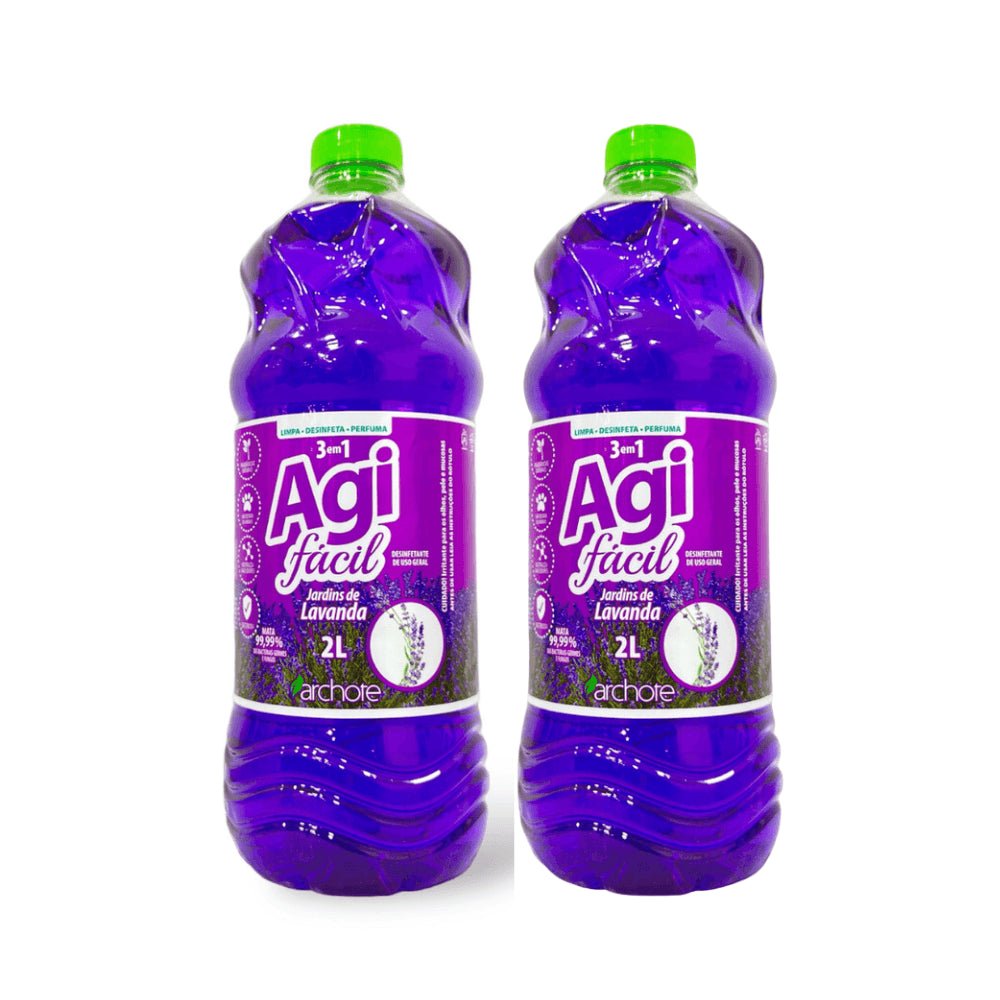 Kit de 2 Desinfetantes Lavanda Agi Fácil 2 Litros - e - dona