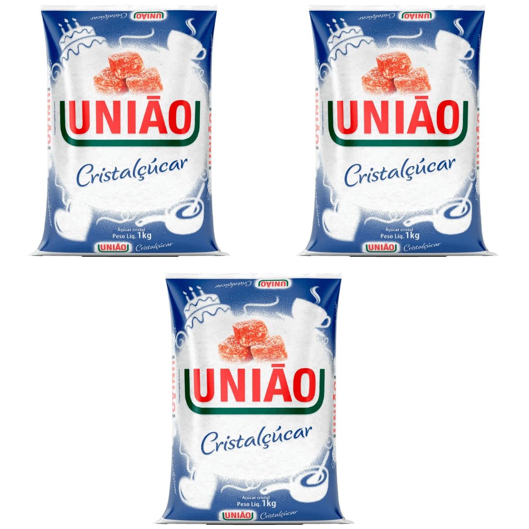 Kit de 3 Açúcares Cristal União 1 kg - e - dona