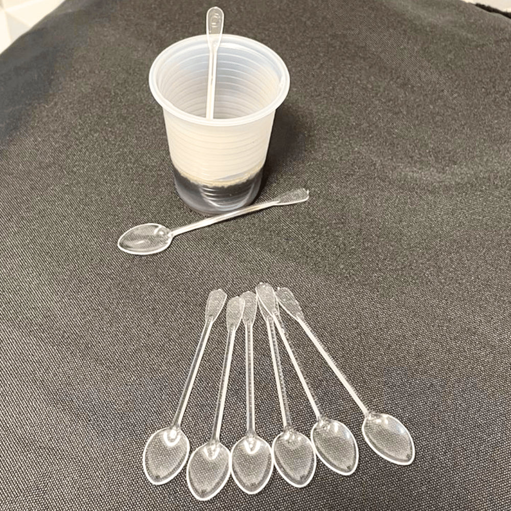 Kit de Colher Mexedora para Café 8,5cm Cristal Plastfood 2 Pacotes com 200 unidades - e - dona