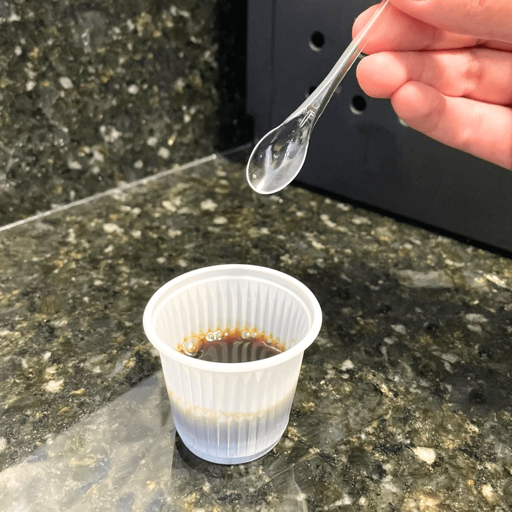 Kit de Colher Mexedora para Café com 9,5cm Cristal Mexa Bem 2 Pacotes com 200 unidades - e - dona