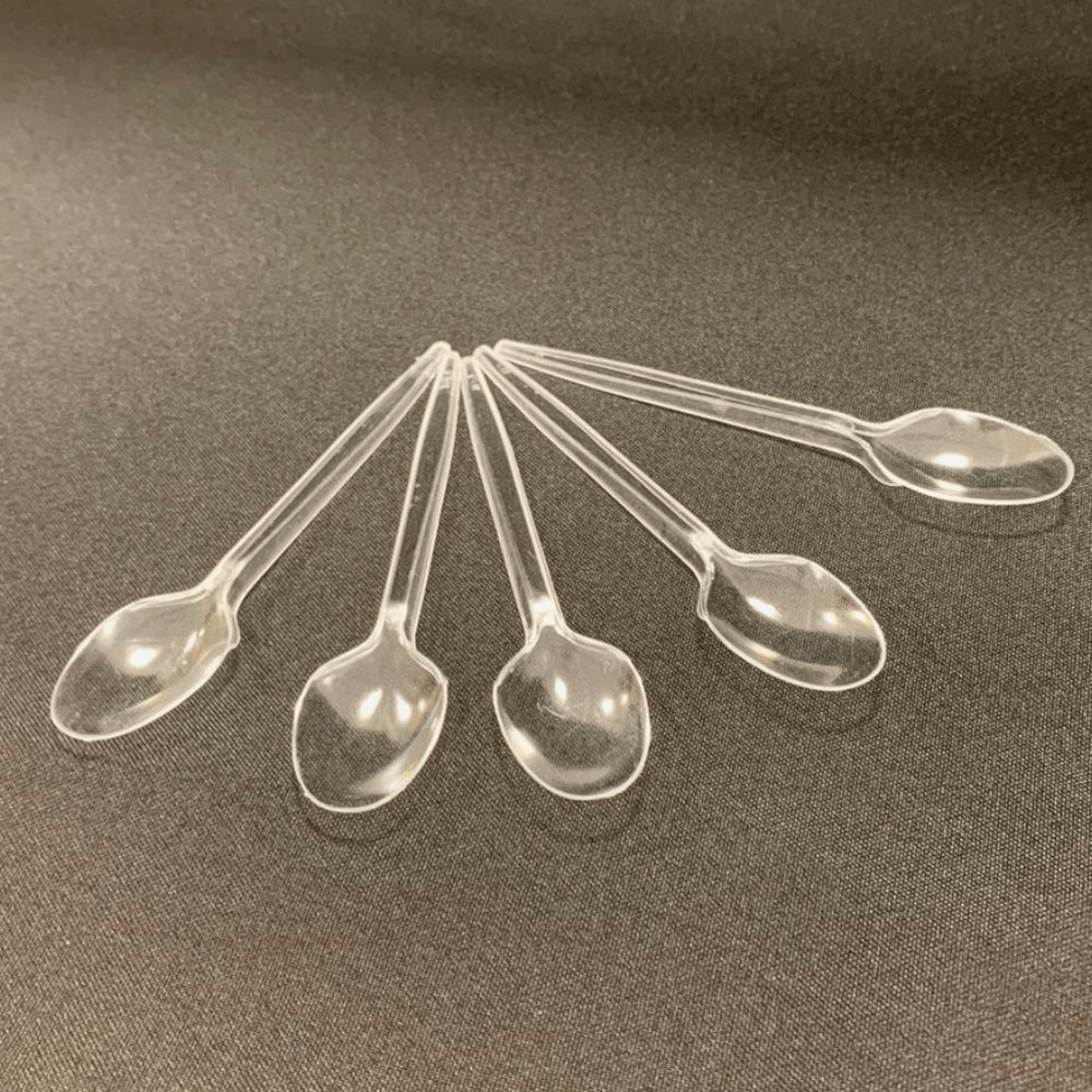 Kit de Colher para Sobremesa 12,2cm Cristal Goldenplast 4 Pacotes com 50 unidades - e - dona