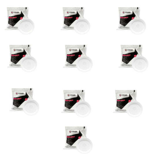 Kit de Prato Raso 15cm Branco para Sobremesa Copaza 10 Pacotes com 10 unidades - e - dona