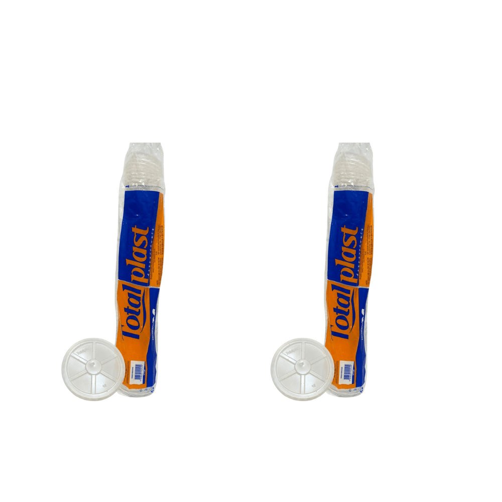 Kit de Tampa Transparente para copos Térmicos 120ml Totalplast 2 Pacotes com 100 unidades - e - dona