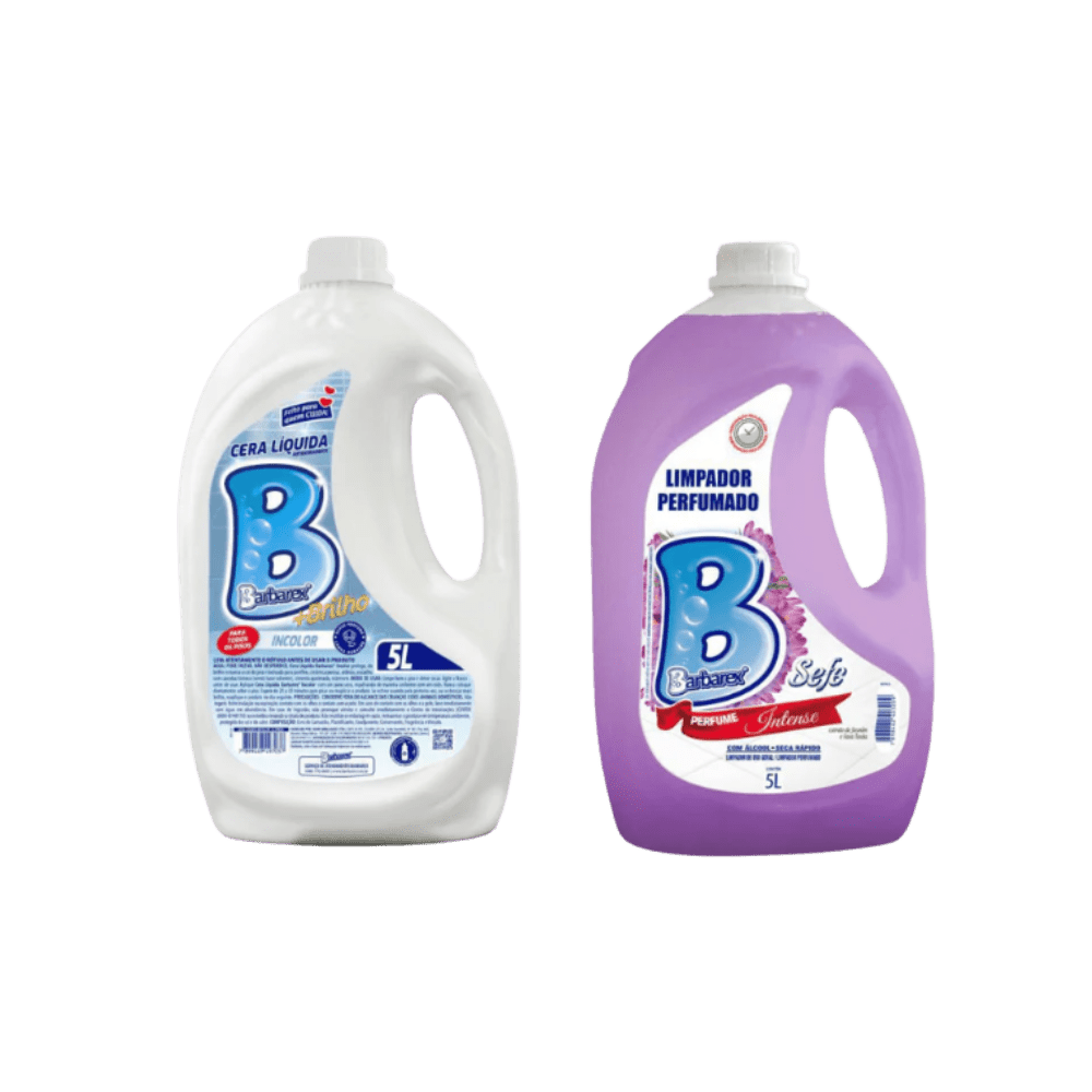 Kit Limpador Perfumado 5L + Cera 5L Barbarex - e - dona