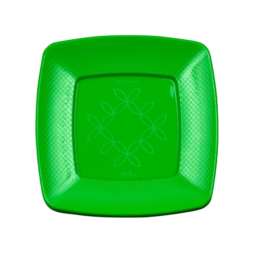 Kit Prato Quadrado 15 cm 2 Pacotes com 10 Unidades - e - dona