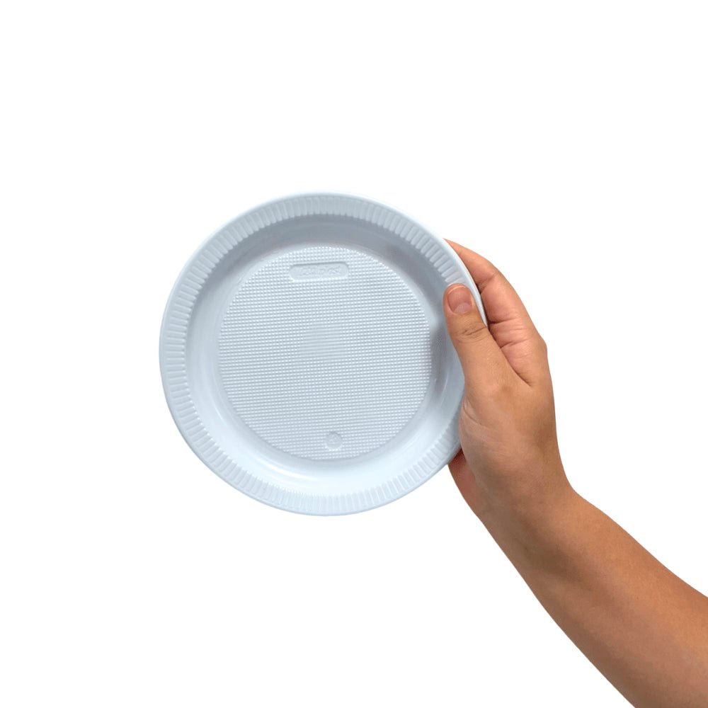 Kit Prato Raso 18 cm Totalplast Branco com 6 Pacotes de 10 Unidades - e - dona