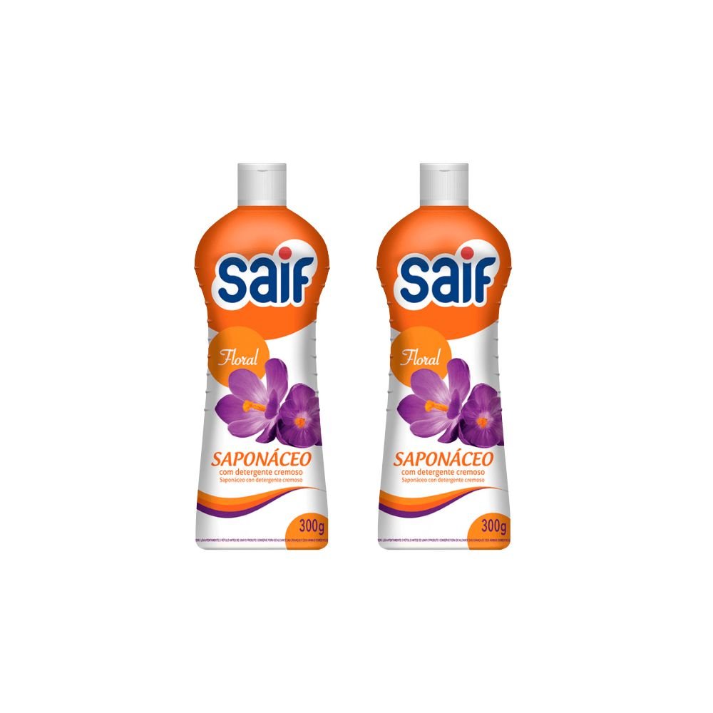 Kit Saponáceo Cremoso Floral 300ml Saif - e - dona