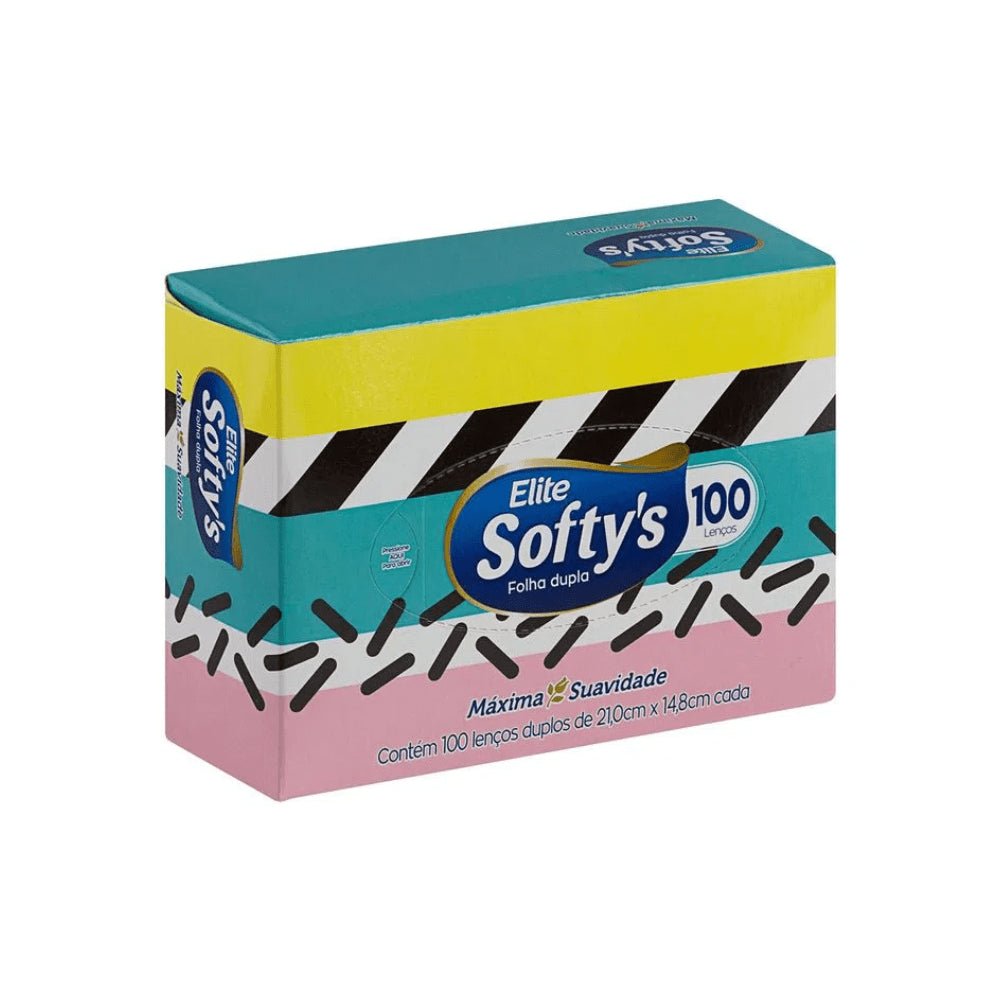 Lenço de papel 21x14,8 Elite Softy's teen com 100 unidades - Embalagem sortida - e - dona