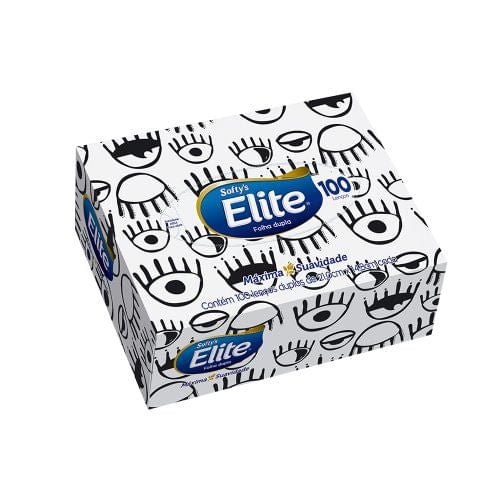 Lenço de papel 21x14,8 Elite Softy's teen com 100 unidades - Embalagem sortida - e - dona