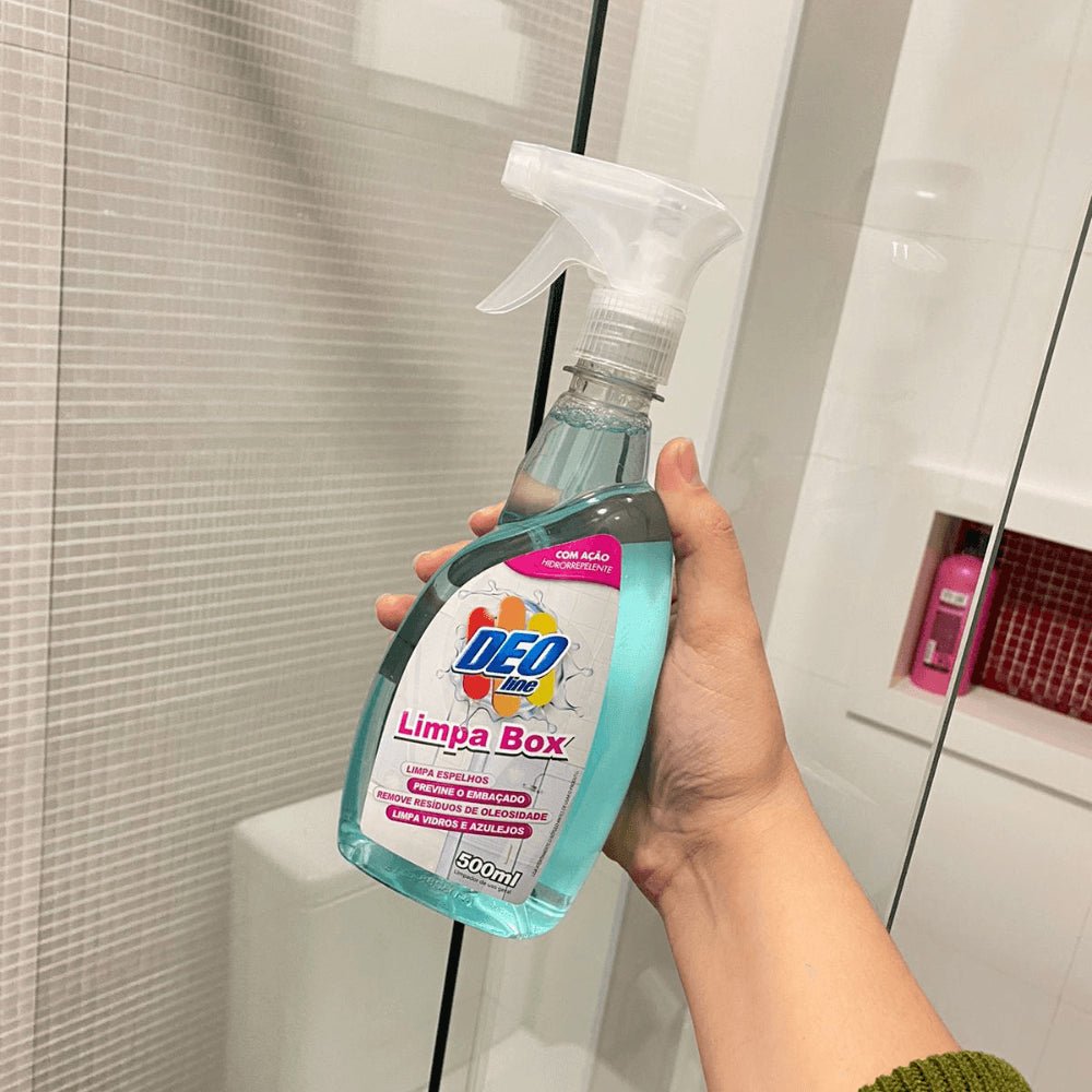 Limpa Box Multiuso Deoline 500ml Ideal para vidros, azulejos e espelhos - e - dona