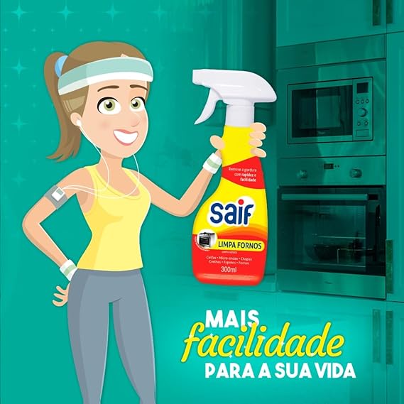 Limpa Fornos Gatilho 300ml Saif - e - dona