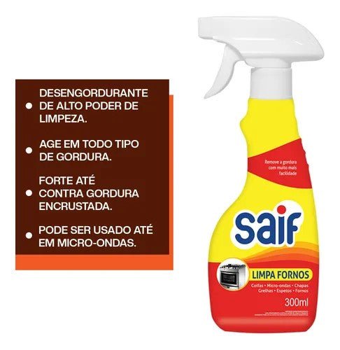 Limpa Fornos Gatilho 300ml Saif - e - dona