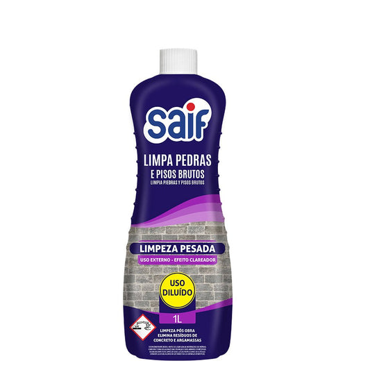 Limpa Pedras e Pisos Brutos 1L Saif - Indicado para limpezas pesadas - e - dona