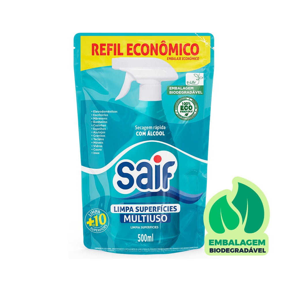 Limpa Superfícies Sachê 500ml Saif - e - dona