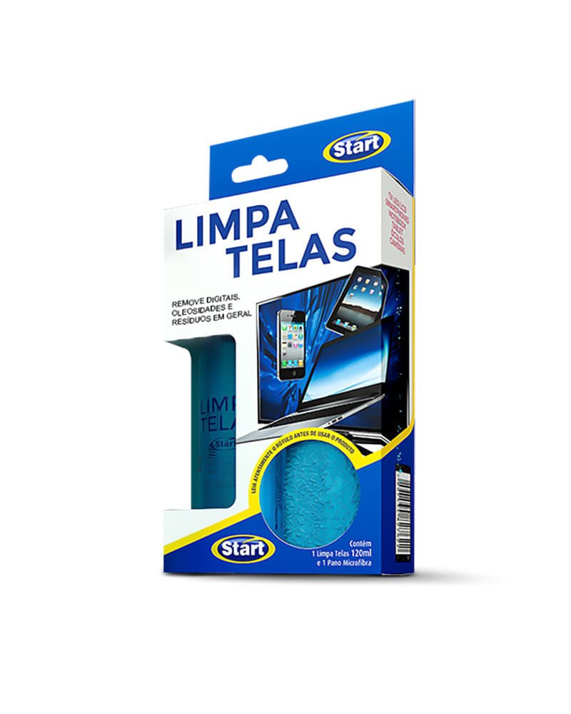 Limpa telas Start 120ml Ideal para notebook, tablet, celulares, câmeras e óculos - e - dona