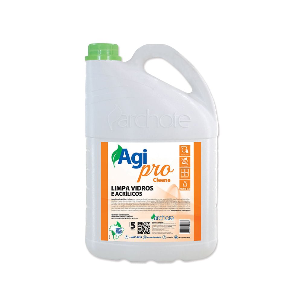 Limpa Vidro e Acrílico Cleene Agi Pro 5 Litros - e - dona