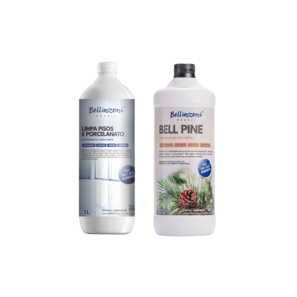 Limpador Bell Pine 1L + Limpa Pisos Bellizoni - e - dona
