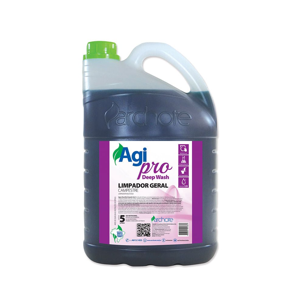 Limpador Geral Concentrado Campestre Deep Wash Agi pro 5 litros - e - dona