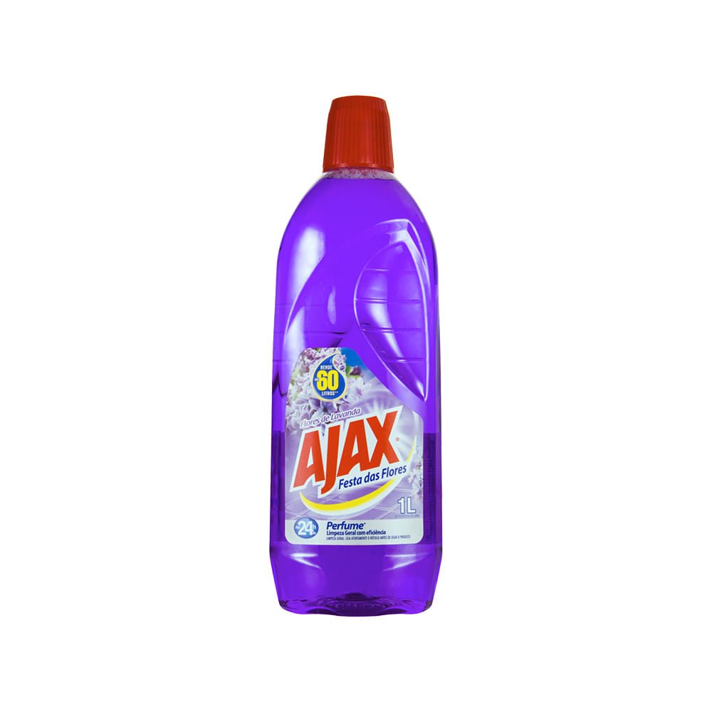 Limpador geral diluível Lavanda Festa das Flores Ajax 500ml rende até 30 litros - e - dona