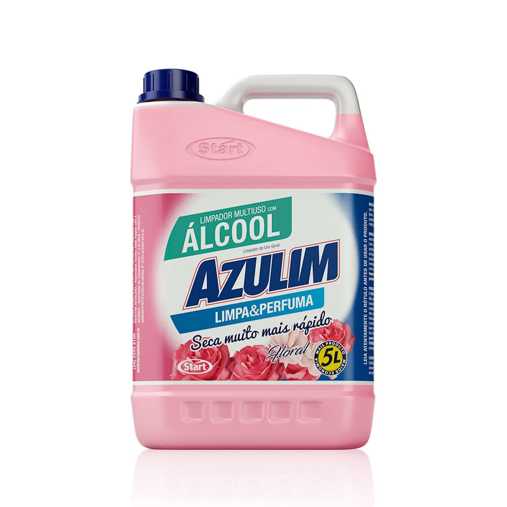 Limpador multiuso com Álcool Floral Azulim 5 litros - e - dona