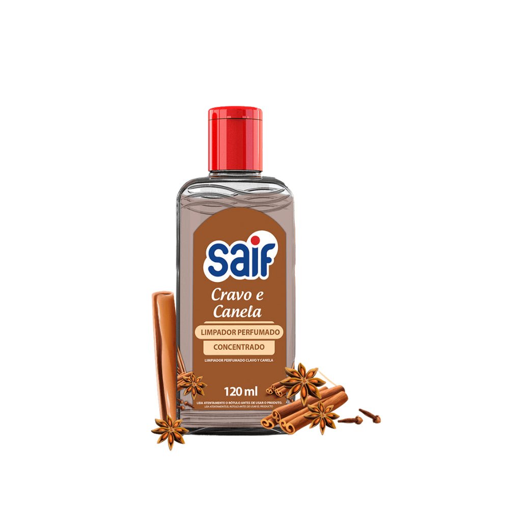Limpador Perfumado Concentrado 120ml Cravo e Canela Saif - e - dona