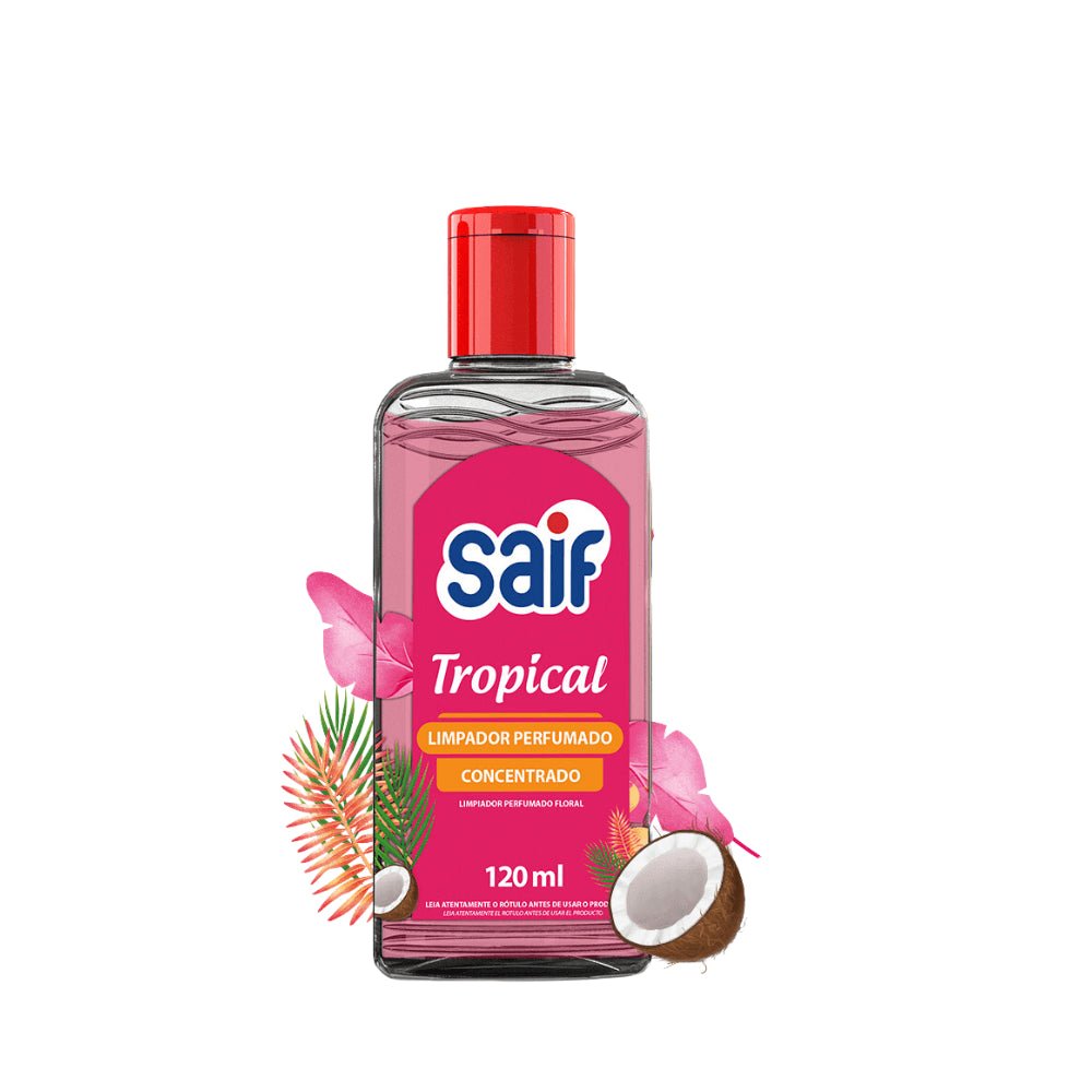 Limpador Perfumado Concentrado 120ml Tropical Saif - e - dona