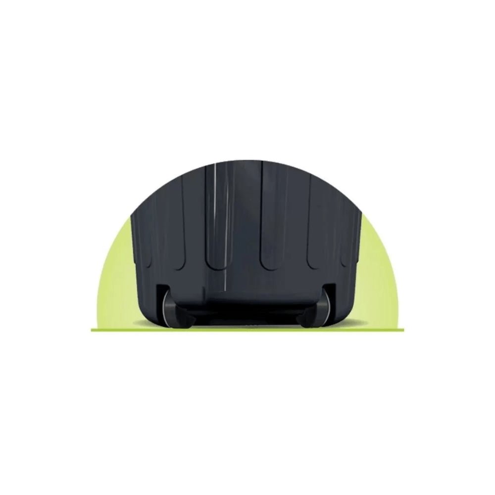 Lixeira 100 litros redonda com tampa e rodas preto Arqplast - e - dona
