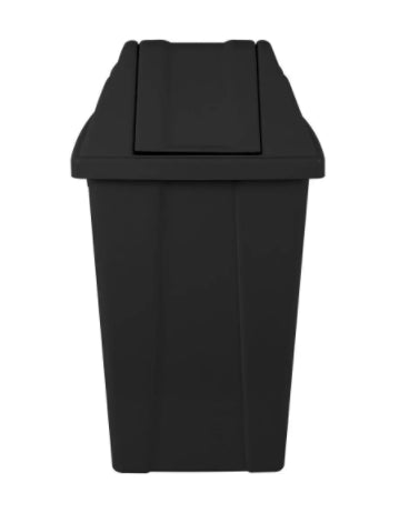 Lixeira 100L quadrada preta com tampa basculante Q100P JSN - e - dona