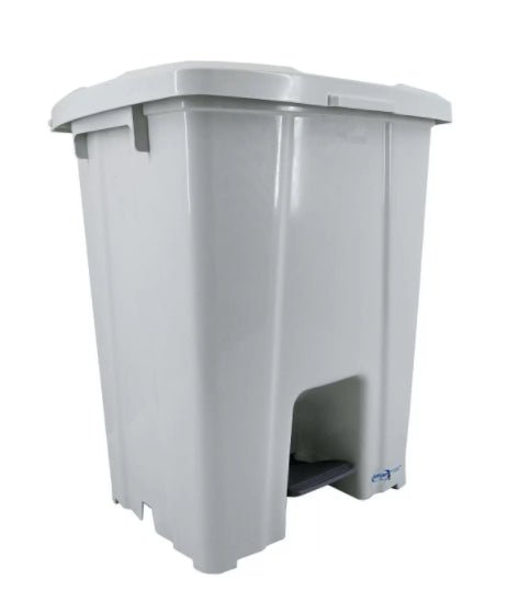 Lixeira 30L branca quadrada com pedal para clínicas, hospitais, condomínios, cozinha, restaurantes P30 JSN - e - dona