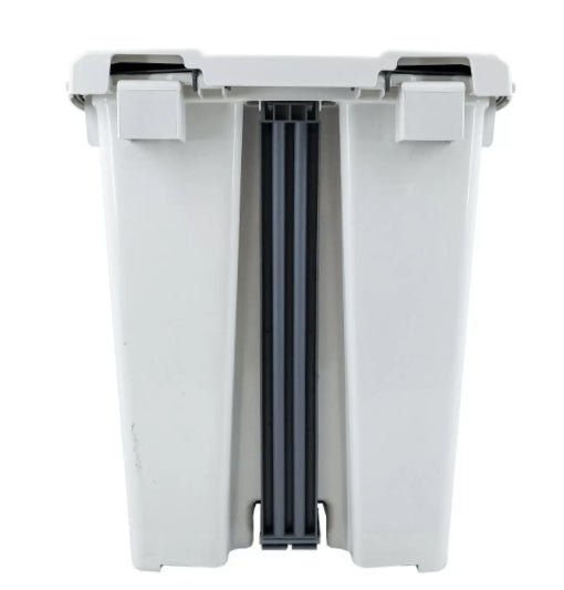 Lixeira 30L branca quadrada com pedal para clínicas, hospitais, condomínios, cozinha, restaurantes P30 JSN - e - dona