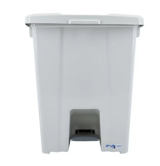 Lixeira 30L branca quadrada com pedal para clínicas, hospitais, condomínios, cozinha, restaurantes P30 JSN - e - dona