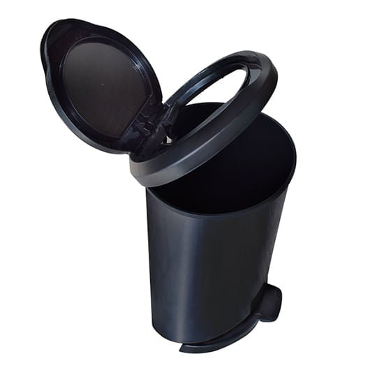 Lixeira 45L Preta com pedal borda trava saco Arqplast - e - dona