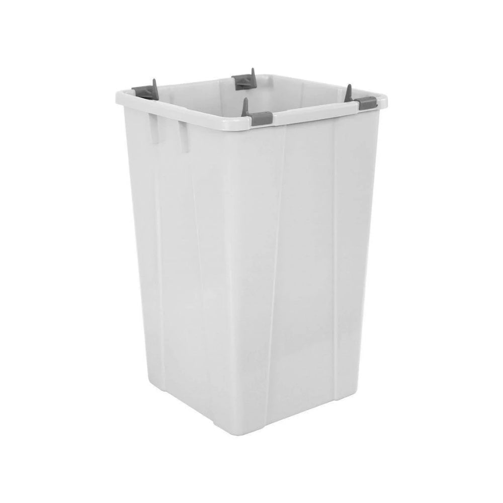 Lixeira 60L quadrada branca com tampa basculante JSN - e - dona
