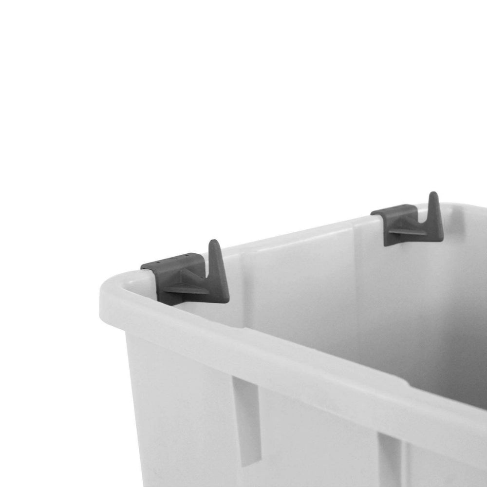 Lixeira 60L quadrada branca com tampa basculante JSN - e - dona