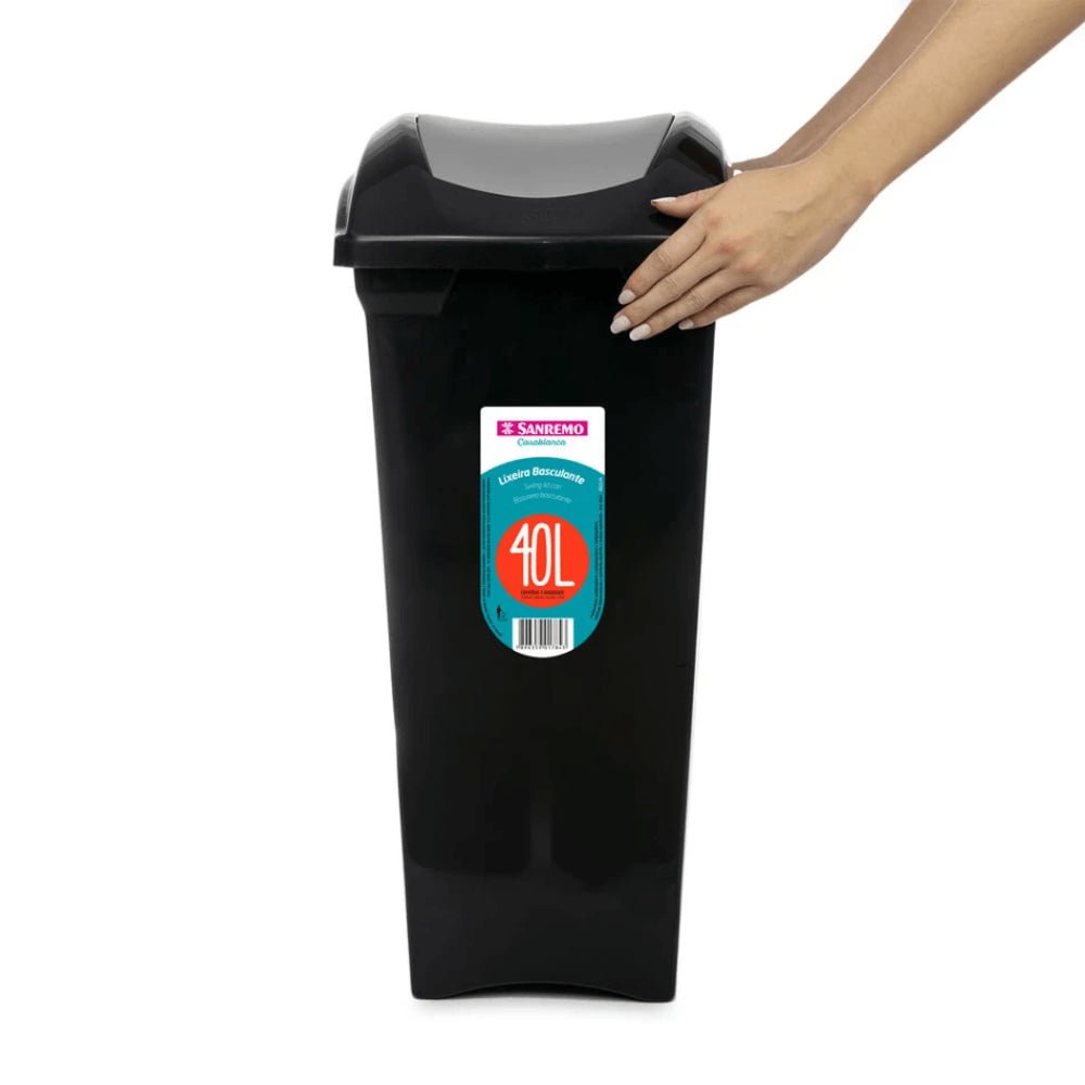 Lixeira Basculante Plástico 40 Litros Sanremo - e - dona
