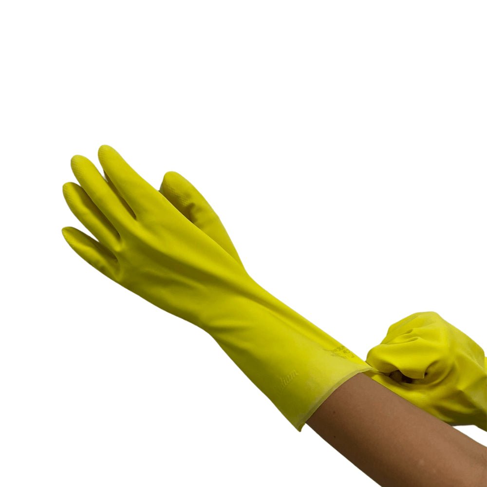 Luva de Látex Amarela Forrada Mucambo Pro 280 C.A 11.872 - e - dona