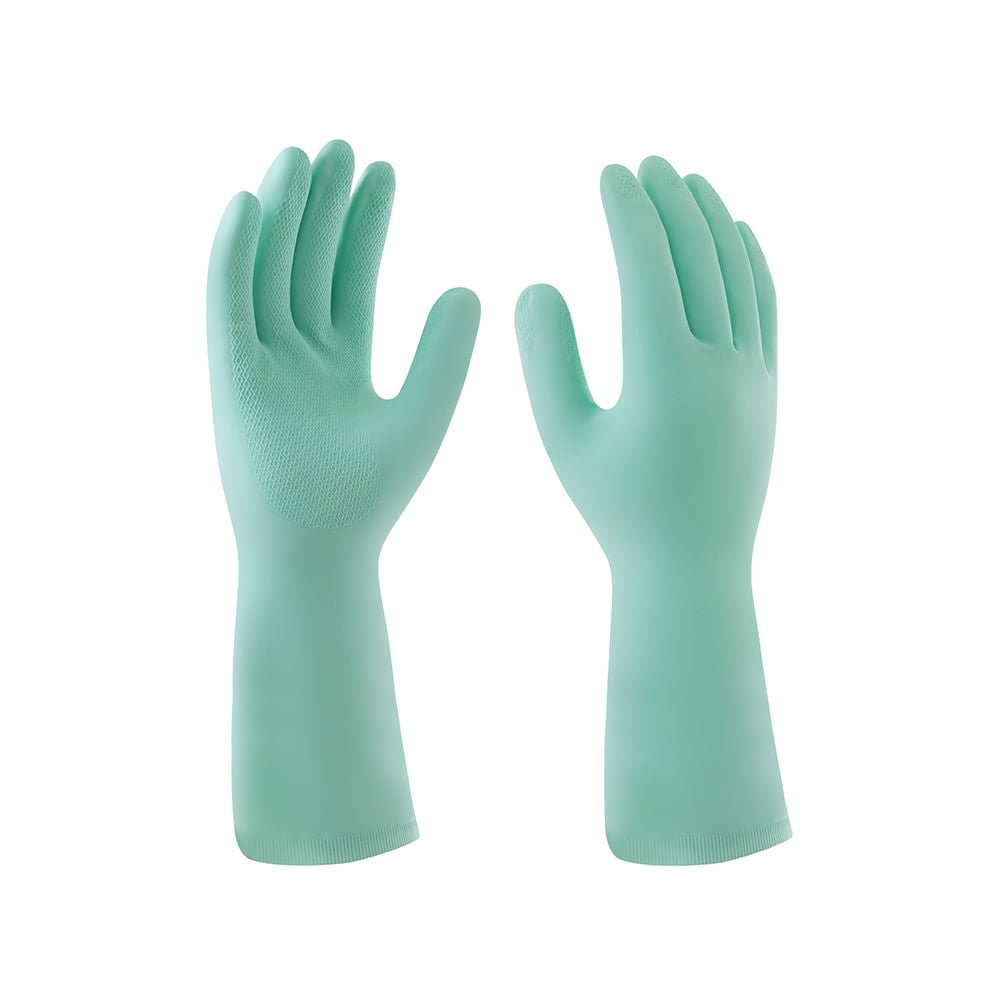 Luva de Látex Verde forrada M Mucambo - Pro 250 CA 2429 Resistente a produtos químicos, mecânica adequada ao contato alimentício - e - dona