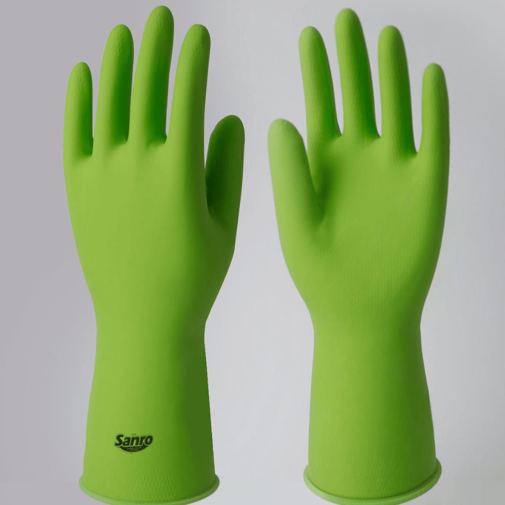 Luva de látex Verde XG TOP Sanro CA 40045 para limpeza, higiene e trabalhos gerais - e - dona