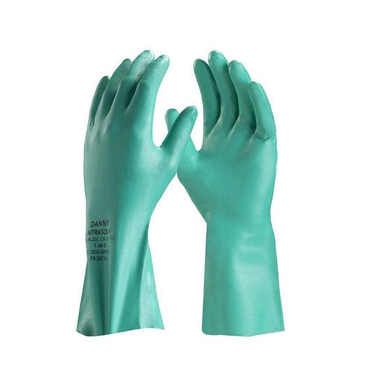 Luva Nitrílica Forrada Verde G Danny CA 25313 manuseio de produtos químicos, alimentícios, e serviços em gerais - e - dona